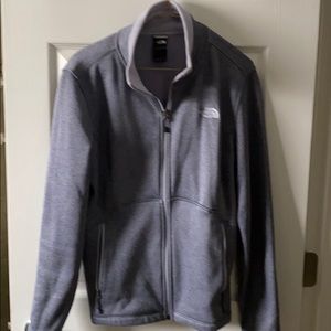 Ladies North Face zip up sweatshirt. Size Large.